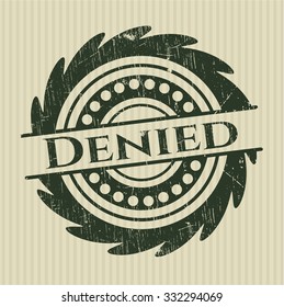 Denied rubber grunge stamp