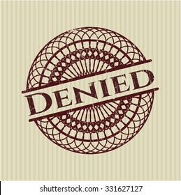 Denied rubber seal with grunge texture