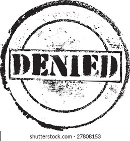 Denied Rubber Stamp 