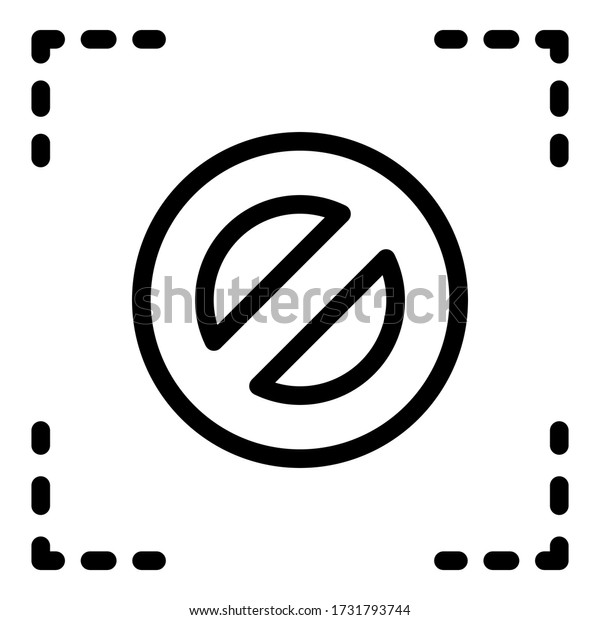 denied square icon outline denied square stock vector royalty free 1731793744 shutterstock