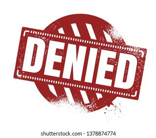 Denied Stamp. Vector Illustration