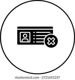 Vektorsymbol "Verweigert". Kann für Druck-, Mobil- und Web-Anwendungen verwendet werden.