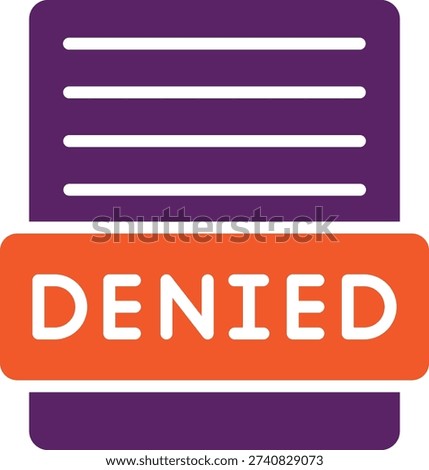 Denied Vector Icon Design Illustration