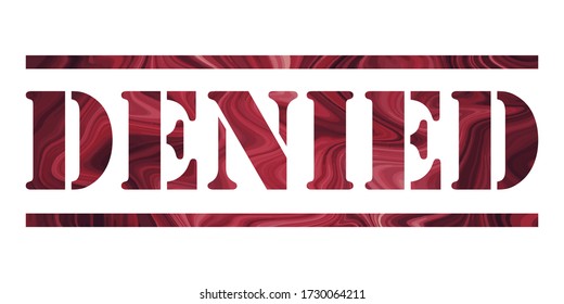 denied Vector stamp. White isolated