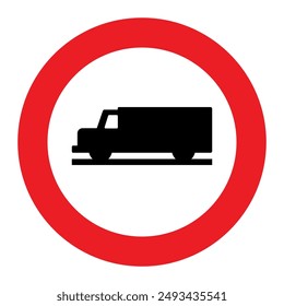 Denies access to all vehicles used for the transport of goods, understood as trucks and vans regardless of their mass