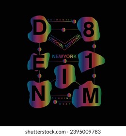 Denim 81 typography colourful new york superior typographic poster design