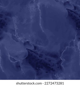 Denim Alcohol Ink Background. Blue Sea Floor. Navy Seamless Background. Water Color Repeat Ocean. Ocean Vector Granite. Blue Rock Marble Watercolor. Navy Marble Tile Texture. Vector Abstract Template