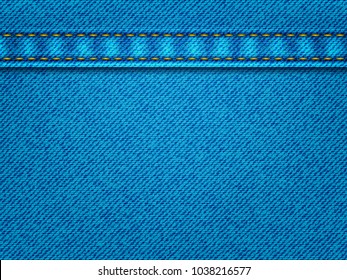 Denim background. Blue jeans texture. Vector illustration.