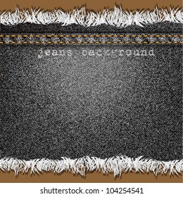 Denim background. Vector realistic texture