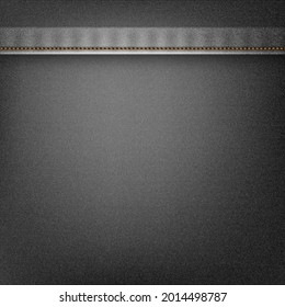 Denim, black jeans texture background. Realistic denim texture, grunge print.