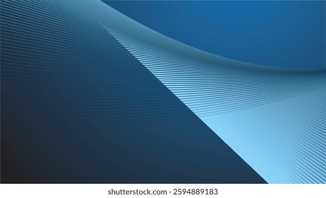 Denim blue gradient with curve line abstract background for backdrop
