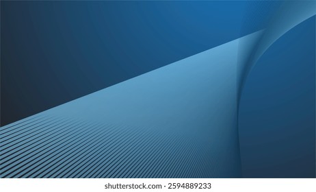 Denim blue gradient with curve line abstract background for backdrop
