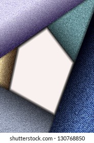 Denim blue modern geometric vector background