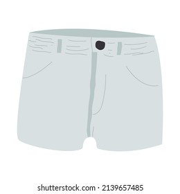 pantalones cortos azul denim aislados en un fondo blanco