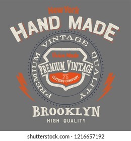 denim clothing company varsity print