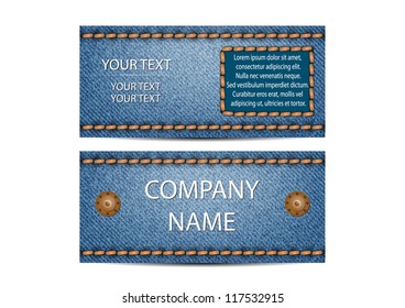 Denim designed business card