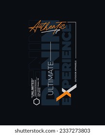 Denim experience, authentic, abstract typography modern design slogan. Vector illustration graphics for print t shirt, apparel, background, poster, banner, postcard and or social media 