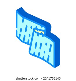 denim fabric isometric icon vector. denim fabric sign. isolated symbol illustration