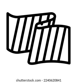 vectores de icono de línea de trama denim. signo de tela denim. símbolo de contorno aislado ilustración negra