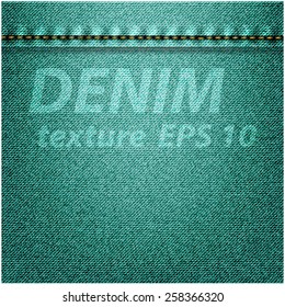 Denim fabric texture. Realistic vector background.
