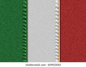 Denim Italy flag illustration