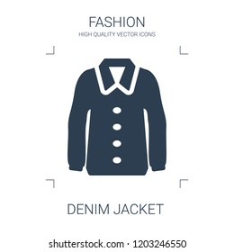 denim jacket icon. high quality filled denim jacket icon on white background. from fashion collection flat trendy vector denim jacket symbol. use for web and mobile