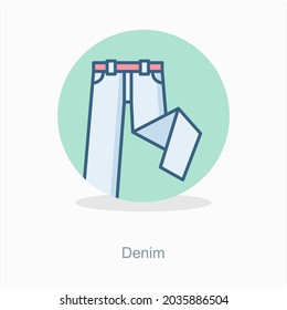 Concepto de icono Denim o Jean