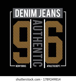denim jeans 96 design typography,vector illustration for print