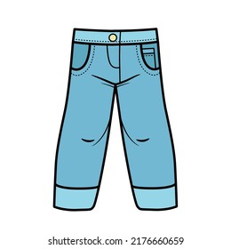 Denim Jeans Classic Boy Color Variation Stock Vector (Royalty Free ...