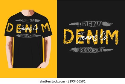 denim jeans co,abstract typography slogan. Vector illustration for print tee shirt and more.