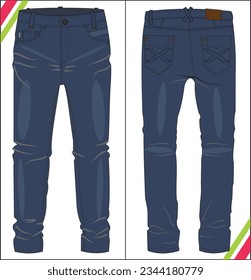 DENIM JEANS DIBUJANDO PLANTILLA DE PATRÓN DE SKETCH
