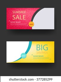 Denim jeans texture background with discount voucher layout template design, Vector illustration