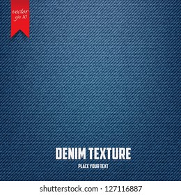 Denim  Jeans Texture Pattern. Vector
