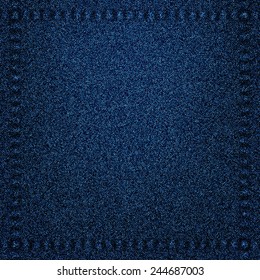 Denim jeans texture with seams. Vector illustration
