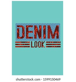 denim look style t shirt 