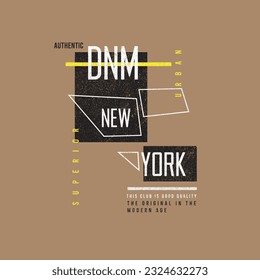 Denim New York Typography marca urbana de marca de papel de letras diseño de camisetas