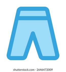 Icono de relleno de contorno de mezclilla Vector editable