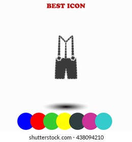 Denim overalls icon.