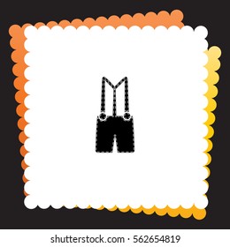 Denim overalls  icon. Vector design.