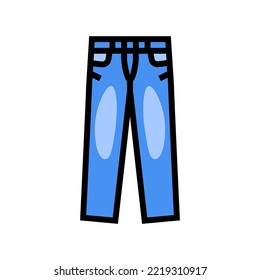 denim pants man color icon vector. denim pants man sign. isolated symbol illustration