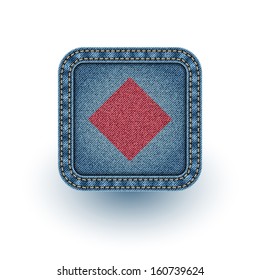 Denim poker. Ilustración vectorial. Eps 10