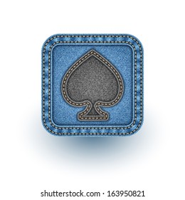 Denim poker. Vector illustration. Eps 10