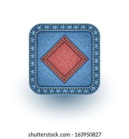 Denim poker. Vector illustration. Eps 10