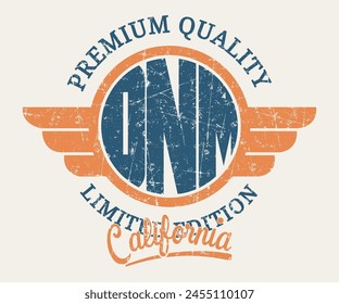 Denim Premium Quality Limited edition Slogan design. Grunge background typography, t-shirt graphics, print, poster, banner, flyer, postcard