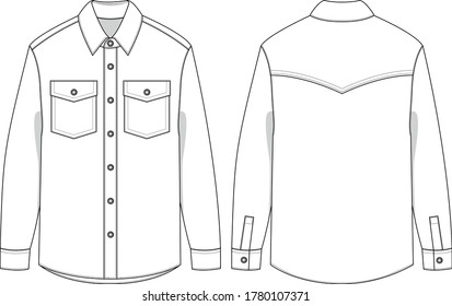 Download Denim Shirt Svg Western Shirt Fashion Stock Vector Royalty Free 1780107371