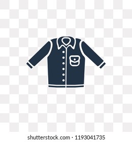 Denim Shirt vector icon isolated on transparent background, Denim Shirt transparency concept can be used web and mobile