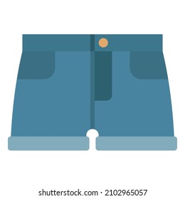 denim ilustración de vector de clipart plana corta