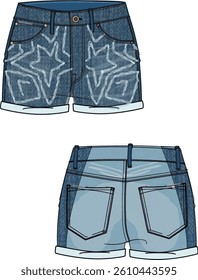 denim shorts design. washing design. fashion models and more