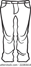 Denim sketch front view (design 5)
