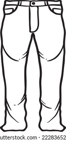 Denim sketch front view (design 6)